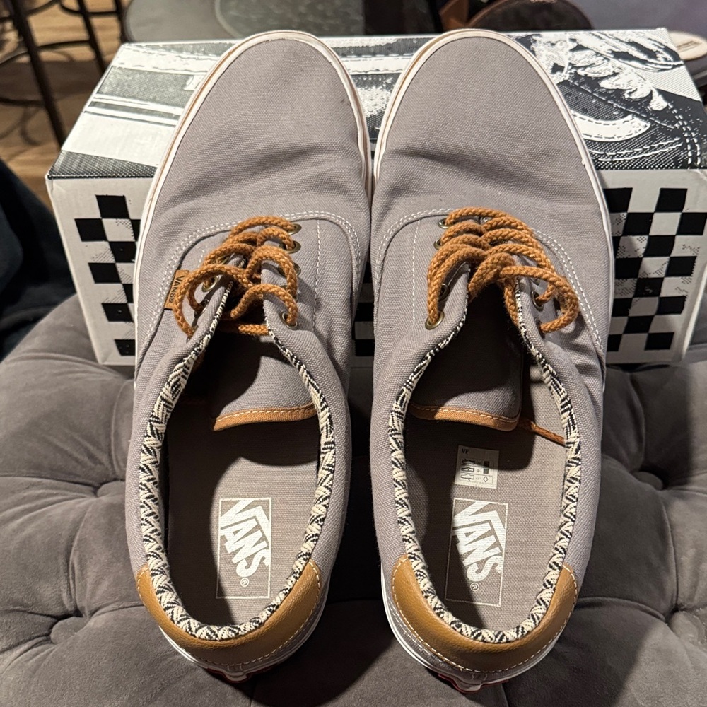 Vans Gray and Tan Men's Sneakers